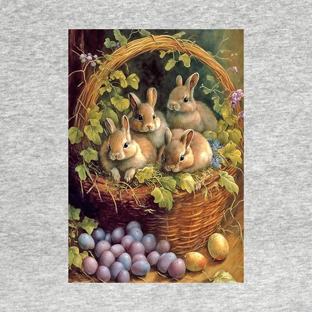 Rabbit Bunnies Easter Card by candiscamera